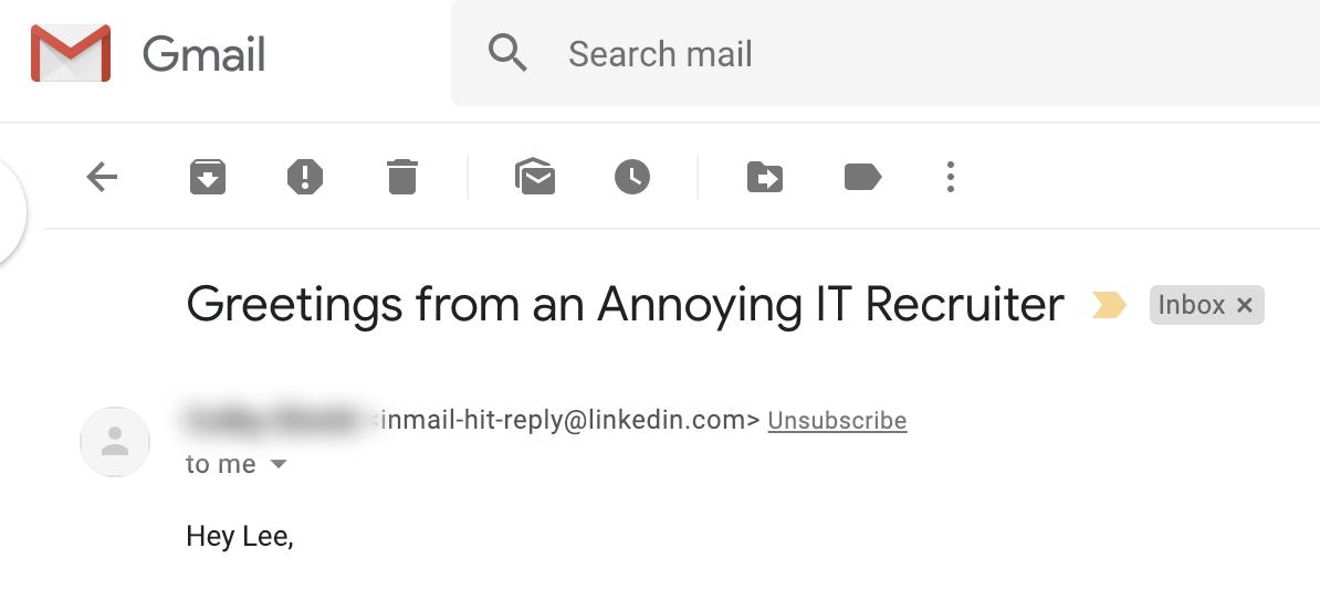 Recruiter Email